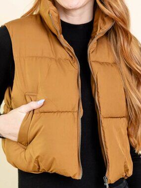 Cropped Puffer Vest (NWT)